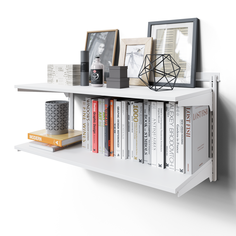 Полка настенная навесная TACIT WS.2 95х45х48 см супер белый