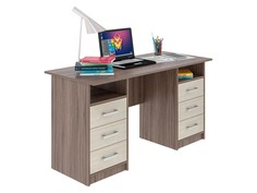 Стол двухтумбовый Пирамида Фронда-2 140х60 см ясень темный/светлый