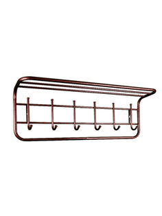 Вешалка настенная ЗМИ с полкой 80 ВСП 7 медный антик