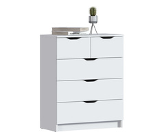 Комод СТОЛПЛИТ Бруклин СБ-3251/1, с 5-ю ящиками, белый,78*97*39 см