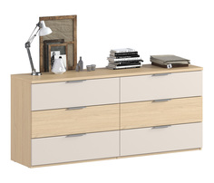 Комод СТОЛПЛИТ Афина СБ-3325, с 6-ю ящиками, дуб винченца, 159*70*40 см