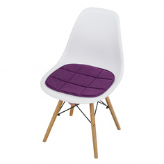 Подушка на стул из микровелюра CHIEDOCOVER, 38х39, фиолетовая