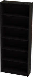 Стеллаж Шведский Стандарт ВАРМА, 6 полок Шпон Ясень черный