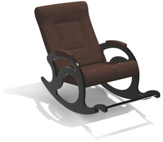 Кресло-качалка Фабрика мебели КВИНТА Ларгус 4, из велюра, коричневый
