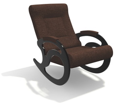 Кресло-качалка Ларгус 2, из велюр, коричневый Фабрика мебели "КВИНТА"