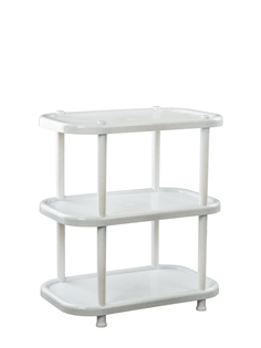 Этажерка овальная пластиковая BestHome 3 полки