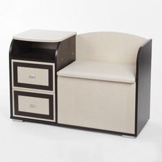 Диванчик с тумбой 1000х355х670 Венге/Дуб млечный бежевый No Brand