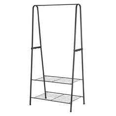 Напольная вешалка Solmax для одежды и аксессуаров с 2 полками 80х39х169 см, черный