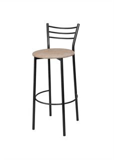 Стул барный "Авимет", эко-кожа, бежевый/черный