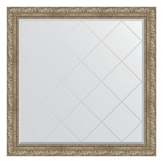 Зеркало с гравировкой в раме 105x105см Evoform BY 4444 виньетка античное серебро