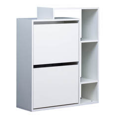 Обувница тумба для обуви ТОП-Мебель, белый, 93х76х25см