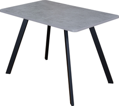 Стол кухонный нераздвижной Гамма ПР СБ 96 ЧР, столешница ЛДСП, серый, черный Домотека