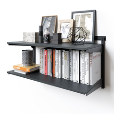 Полка настенная навесная TACIT WS.2 95х35х48 см антрацит