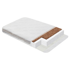 Матрас BABY LIFE большой, стеганный трикотаж ALOE (120Х60Х12)(Indigo) (белый)