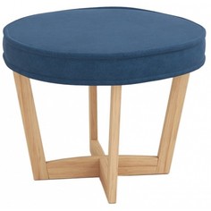 Пуф ARSKO Вильсон, натуральный/синий denim