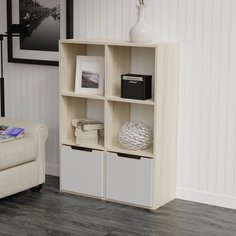 Стеллаж Cube 6 секций, 720x330x1074, дуб сонома Ластра