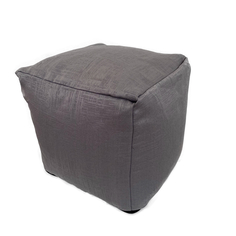 Кресло-мешок Пуфик кубик Kreslo-Puff Delson 83 Темно-серый Рогожка