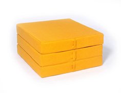 Пуф матрас мобильный складной МОБИ WOWPUFF 67х61х30 см, рогожка, оранжевый