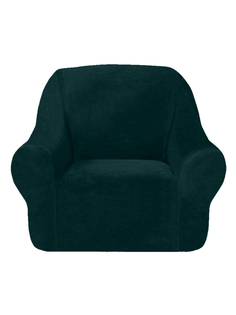Чехол на кресло с покатыми подлокотниками Виктория хоум декор Бруклин темно-зеленый