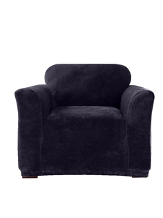 Чехол на большое кресло с подлокотниками Виктория хоум декор Бруклин темно-серый