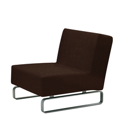 Чехол на кресло без подлокотников до 120 см Виктория хоум декор Бруклин коричневый