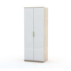 Шкаф для одежды Римини, штанга и 2 полки, дуб сонома-белый МО РОСТ
