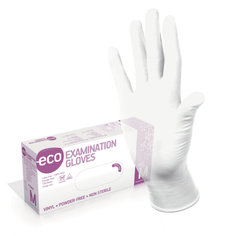 Перчатки виниловые Eco белые S 100 шт.