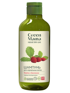 Шампунь GREEN MAMA Береза и Земляника 400 мл для нормальных волос