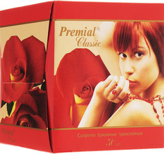 Салфетки косметические Premial 3-слойн, в коробке, нон стоп, 50 шт. No Brand
