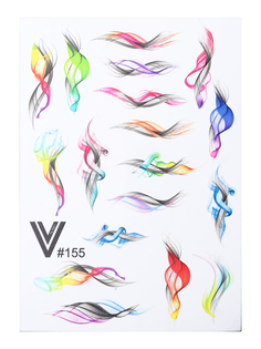 Слайдеры для ногтей Vogue Nails водные наклейки украшения, цветы, линии, абстракция