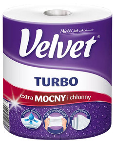 Полотенце бумажное Veltie Turbo 3-х слойное, 300 листов, 1 рулон Польша Velvet