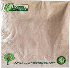 Салфетки бумажные Bouquet Eco-Friendly Крафт 2 слоя 33*33см 25шт