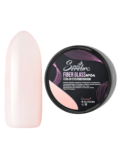 Гель для ногтей Serebro со стекловолокном, для наращивания и укрепления, розовый, 15 мл