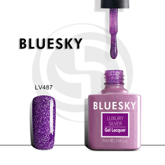 Гель-лак №487 Luxury Silver 10 мл, BLUESKY