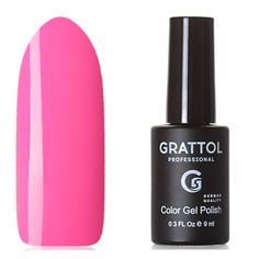 Гель-лак №128 Color Gel Polish Hot Pink 9 мл, Grattol