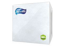 Салфетки "Мягкоff" 24х24см 100л 1-но слойные белые ФР-00004339 No Brand