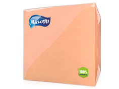 Салфетки "Мягкоff" 24х24см 100л 1-но слойные пастель абрикосовые ФР-00002350 No Brand