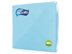 Салфетки "Мягкоff" 24х24см 100л 1-но слойные пастель голубые ФР-00002348 No Brand