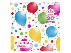 Салфетки бумажные "Лилия" 33х33 "Праздник" 2сл 20л 5379 No Brand