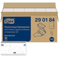 Полотенца бумажные лист. Tork Advanced (ZZ-сл)(Н3), 2-слойные, 200л/пач, 23*23см, белые