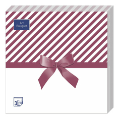 Салфетки Art Bouquet Новогодний подарок бордовый 33 х 33 см 20 шт