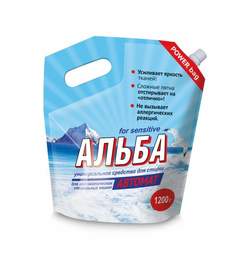 Стиральный порошок Ваше хозяйство Альба концентрат, автомат, 797296, дой-пак, 1200 г