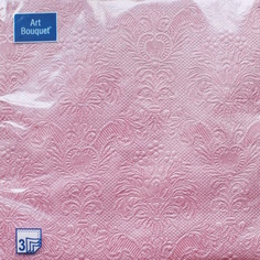 Набор из: 1. Салфетки бумажные трехслойные Барокко. Розовый перламутровый x 4 шт. Мята