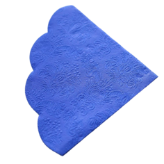 Набор из: 1. Салфетки бумажные трехслойные круглые Барокко. Темно-синий x 3 шт. Мята