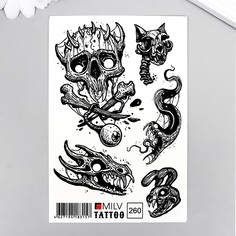 Татуировка на тело MilvTattoo Жуть 10х15 см