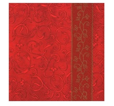 Салфетки бумажные Лилия Pero Prestige Бордо 3 слоя, 33x33 см, 20 шт. ПЕРО