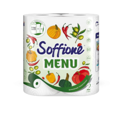 Бумажные полотенца Soffione 2 слоя 2 рулона