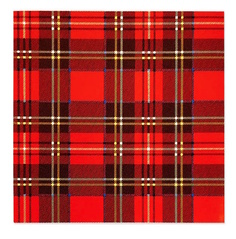 Салфетки бумажные Home Collection Красная клетка, 3-слойные, 33х33 см, 20 шт.