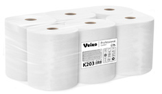 K203 Бумажные полотенца в рулонах Veiro Comfort белые 2 слоя (6 рул х 150 м), K203