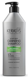 Шампунь для волос Kerasys Освежающий уход за сухой и нормальной кожей головы, 600 мл